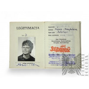 PRL - Legitymacja Członkowska NSZZ Solidarność