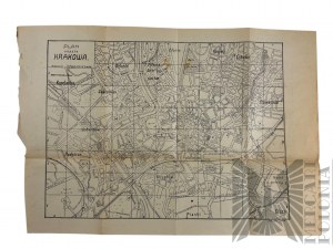 II RP, Lwów - Plan Miasta Krakowa i Spis Ulic, Ogrodów, Cmentarzy i Dróg; Druk Helios Lwów
