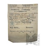 Kingdom of Poland, 1868. - Official Copy of Birth Certificate, Kaliska Governorate, Chojne Parish