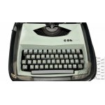 2nd Half of 20th Century. - Continental Portable Typewriter with QWERTZ Keyboard, Original Case
