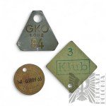 PRL - Three Locker Room Numbers of Military Clubs - Lodz.