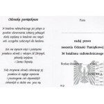 III RP - Legitymacja Odznaki 34 Batalion Radiotechniczny - In blanco