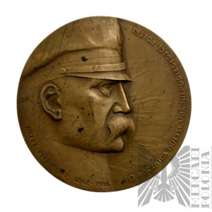 Polská lidová republika, 1988. - Varšavská mincovna, medaile Jozefa Pilsudského, 70. výročí získání nezávislosti, Tombak.