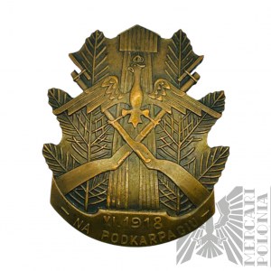 II RP - Badge of the Volunteer Battalion of Sanok Riflemen, COPY