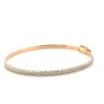 NÁRAMOK Z RUŽOVÉHO 14K ZLATA 13 GR S DIAMANTMI - DH-B268