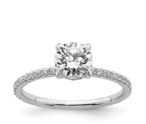GOLD RING WITH LAB GROWN DIAMONDS - 449 LG