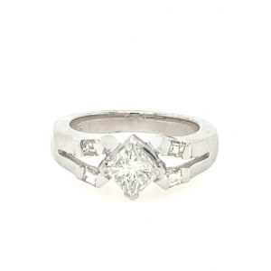 18K WHITE GOLD RING 8.03 GR WITH DIAMONDS AND BRILLIANTS - RNG30406