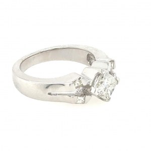 18K WHITE GOLD RING 8.03 GR WITH DIAMONDS AND BRILLIANTS - RNG30406
