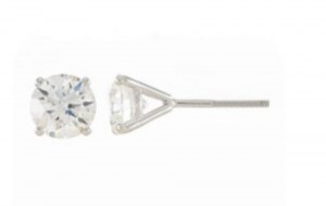 ZLATÉ NÁUŠNICE S KULATÝM DIAMANTEM O VÁZE 2,00 CT 314 MARTINI