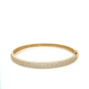 14K YELLOW GOLD BRACELET 10.02 GR WITH DIAMONDS - DH-B353