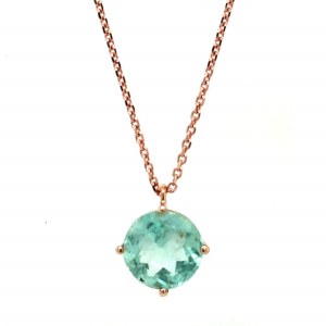 14K ROSE GOLD CHOKER 2.46 GR WITH 2.26 CARATS OF DIAMONDS - PND40301