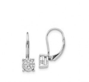 BOUCLES D'OREILLES EN OR 18K AVEC DIAMANTS NATURELS POUR 0,15 CT - 850 NAT