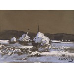 Wiktor ZIN (1925-2007), Stogi w zimie (1976)