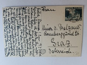 POCZTÓWKA BIELSKO OGÓLNY WIDOK ZNACZEK STEMPEL 1938 R
