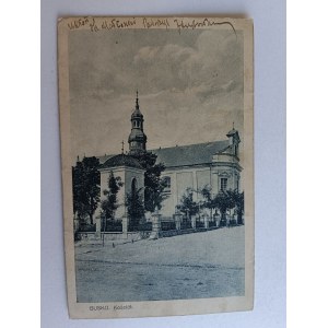 POCZTÓWKA BUSKO ZDRÓJ KOŚCIÓŁ STEMPEL 1929 R