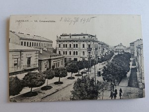 POSTCARD JAROSLAW STREET GRUNWALDZKA STAMP 1915