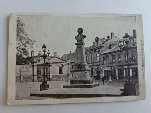 POSTCARD TARNÓW MICKIEWICZ MONUMENT STAMP 1915