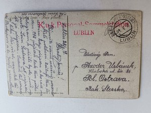 POHLEDNICE LUBLIN SASKI OKURKA, ZNÁMKA 1918