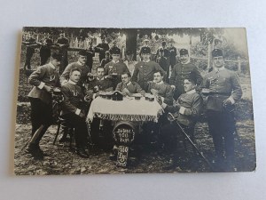 ZDJĘCIE ŻÓŁKIEW Żowkwa, ŻOŁNIERZE WOJSKO, ZNACZEK, STEMPEL, PIWO, KUFEL