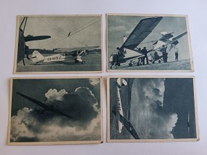 SET OF 5 POSTCARDS AIRPLANE AEROCLUB PLANES