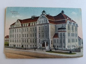 POSTCARD BYDGOSZCZ BROMBERG, SCHOOL, 1917