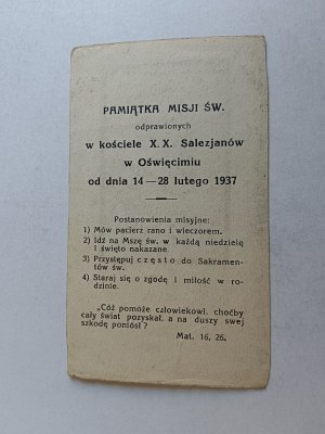 PICTURE OSWIECIM, CHURCH OF THE XX SALEZIANS 1937