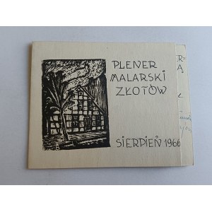 PAMIĄTKA PLENER MALARSKI ZŁOTÓW 1966 R