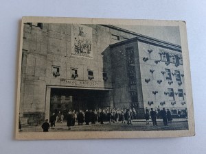 POCZTÓWKA KATOWICE STALINOGRÓD PAŁAC MŁODZIEŻY IM BIERUTA, FRONTON