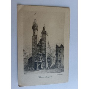 POCZTÓWKA KRAKÓW KOŚCIÓŁ MARIACKI, FOT GUMOWSKI