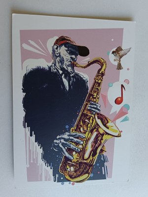 CARTE POSTALE NOUVELLE TOMYŚL, PEINTURE MURALE JAN PTASZYN WRÓBLEWSKI