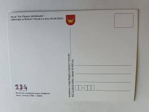 CARTE POSTALE NOUVELLE TOMYŚL, PEINTURE MURALE JAN PTASZYN WRÓBLEWSKI