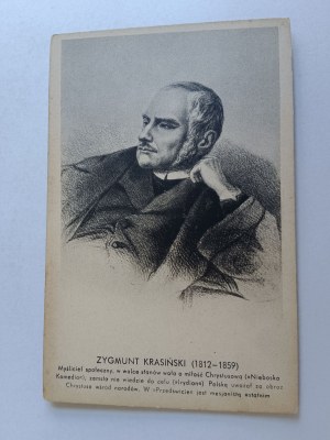 CARTE POSTALE DE ZYGMUNT KRASIŃSKI