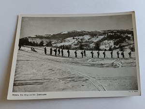 POHLEDNICE PRL KRYNICA LYŽAŘI, ZIMA FOT FLY