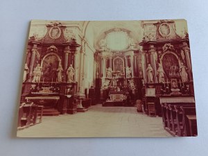 POSTCARD PRL OSTROŁĘKA INTERIOR OF THE POSTBERNARDINE CHURCH