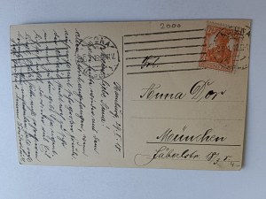 POCZTÓWKA HAMBURG NIEMCY STEMPEL ZNACZEK