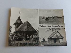 POSTCARD PRL OLSZTYNEK ETHNOGRAPHIC PARK, MAZURIAN WOODEN CHURCH