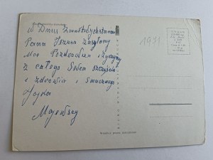 POHLEDNICE PRL VÁNOČNÍ VELIKONOČNÍ VAJÍČKO FOT IMIELSKA