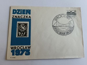 KOPERTA, ZNACZEK WROCŁAW 1973 R DZIEŃ ZNACZKA, PIECZĄTKA