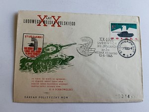 ENVELOPPE, TIMBRE LUDOWE WOJSKO POLSKIE STUDZIANKI