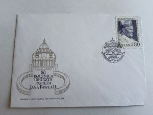 ENVELOPE, STAMP POPE JAN PAUL II