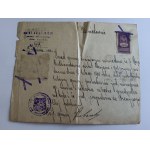 ZAŚWIADCZENIE GMINY URZĄD KSIĄŻ WIELKI POW. MIECHÓW KIELCE 1922, STAMP, STAMP DUTY 100 MARKS