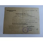 PASS KRYNICA PRZEMYSL 1939 GERMAN LANGUAGE, STAMP
