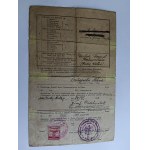 DECLARATION OF RESIDENCE THINK 1942, GERMAN, POLISH, RUSSIAN, STAMPS, STAMP