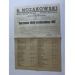 PROVISIONAL PRE-PRICE OFFER 1947 SEEDS, GARDENING PLANTS B.HOZAKOWSKI TORUŃ