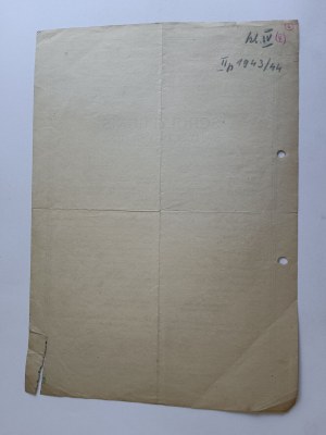 CERTIFICAT SCOLAIRE GENERAL GUBERNIA , GRÓDEK POW. JASŁO 1944 ANNÉE, CACHET, SIGNATURES