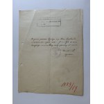 CERTIFICATE OF COMPULSORY EDUCATION JASLO, 1919, STAMPS, SIGNATURE