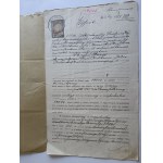 EXCERPT GALICIAN SAVINGS BANK LVIV 1899 YEAR, FRANCISZEK PISZKA, NOTARY STAMPS, SIGNATURES, STAMPS