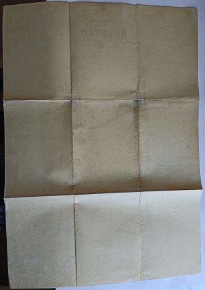 MAPPA CATASTALE DEL VILLAGGIO DI ROKOTÓW COMUNE DI KONOPNICA CONTEA DI ŁOWICKI, DISTRETTO DI VARSAVIA GEOMETRA SENIOR STANISŁAW NOWIŃSKI 1925