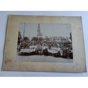 ZDJĘCIE GRUPOWE CZĘSTOCHOWA LATA 20-30 FOTOGRAF STANISŁAW TRZCIŃSKI