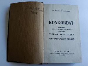 KS. STANISŁAW ŁUKOMSKI, CONCORDAT CONCLUDED ON FEBRUARY 10, 1925, LOMZA 1934